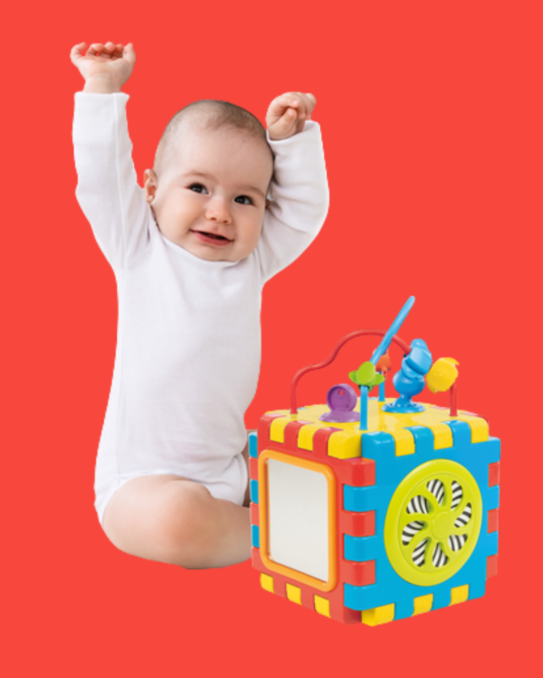 Cube Éducatif Bébé DOLU 2 en 1 – Jouet d’Éveil et Motricité dès 12 Mois