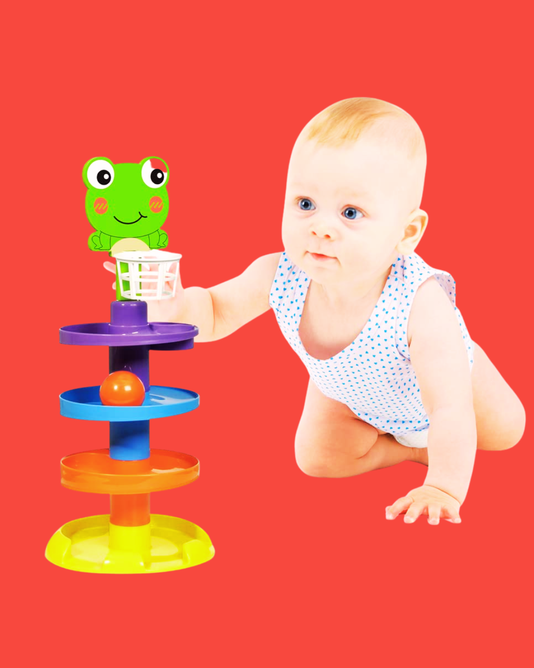 Tour à Balles Bébé DOLU – Jouet Éducatif de Coordination et Motricité