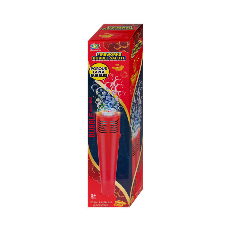 "Fireworks Bubble Salute" - Pistolet à Bulles Géantes avec Effets Sonores
