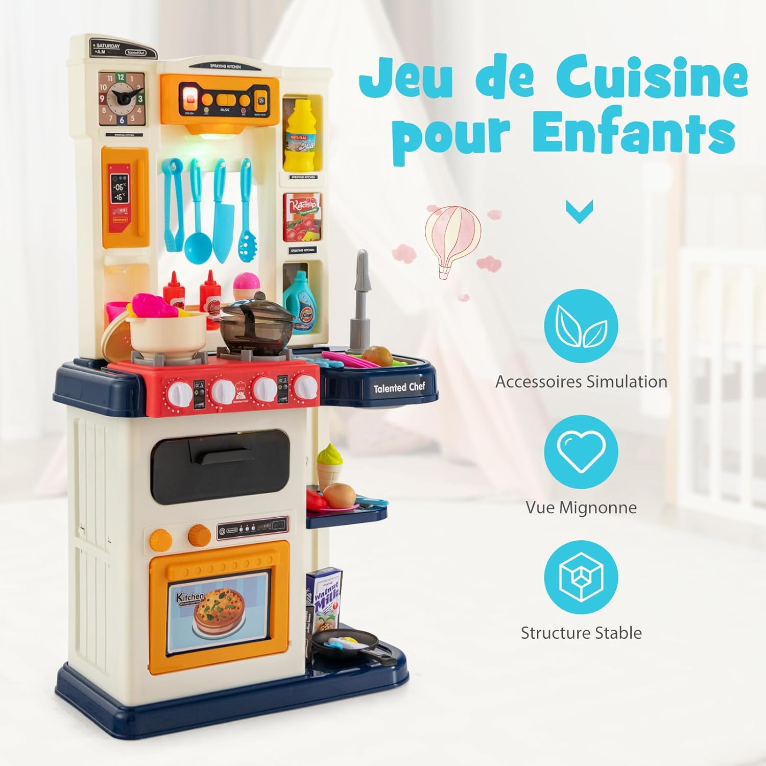 "Talented Chef Ultimate Kitchen" - Cuisine Jouet Professionnelle avec Effets Réalistes