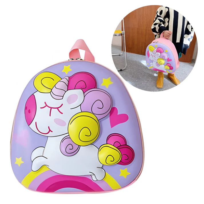 Sac à Dos Licorne Fille - Modèle "Be Happy" en Relief | Nour-Toys