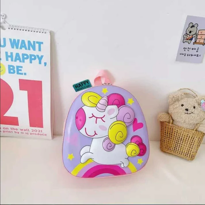 Sac à Dos Licorne Fille - Modèle "Be Happy" en Relief | Nour-Toys