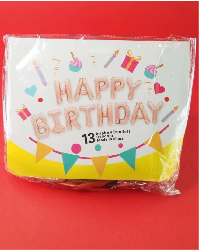 ÉTIQUETTE PRODUIT - BALLONS "HAPPY BIRTHDAY"