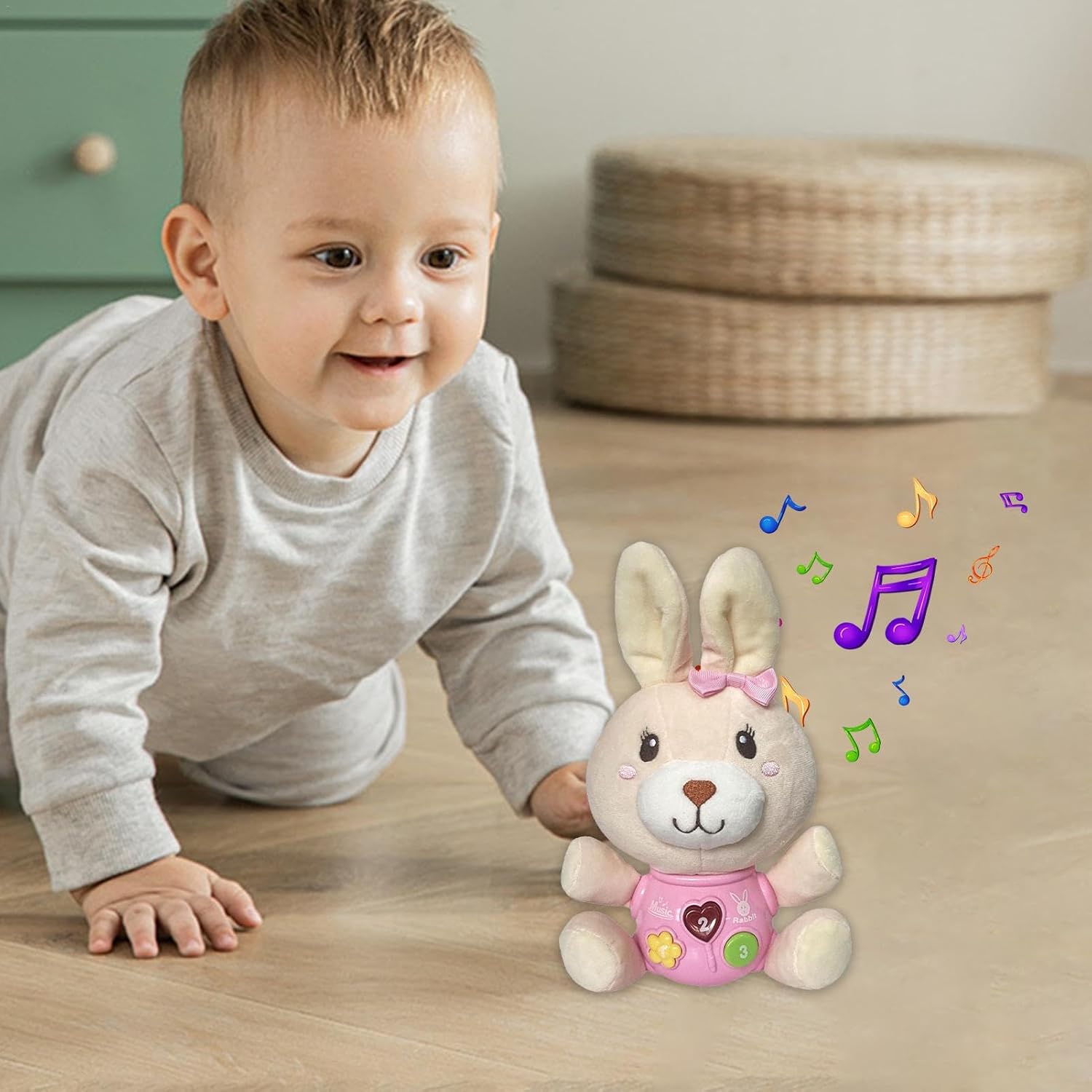 Peluche Musicale Lapin de Pâques