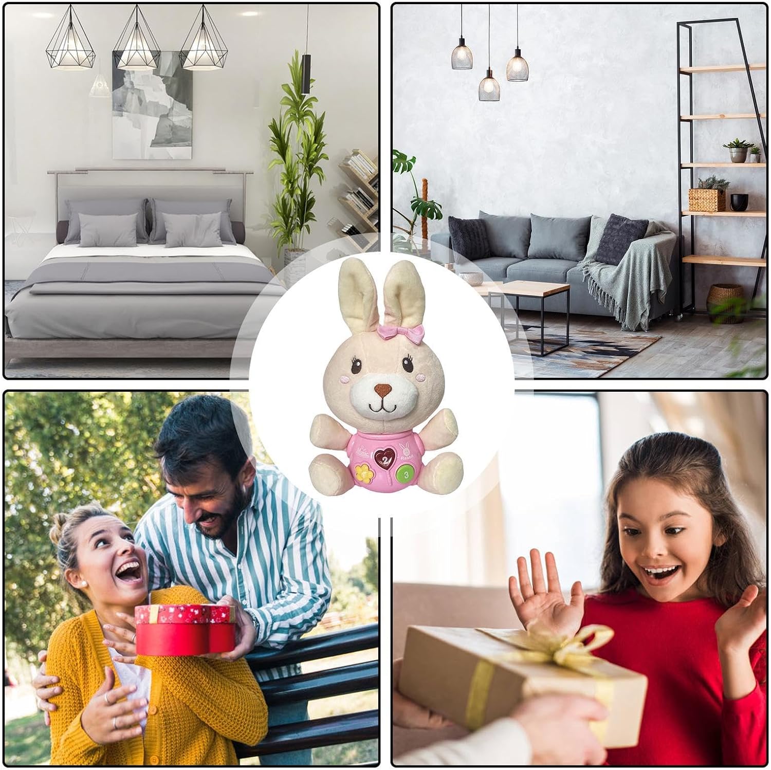 Peluche Musicale Lapin de Pâques