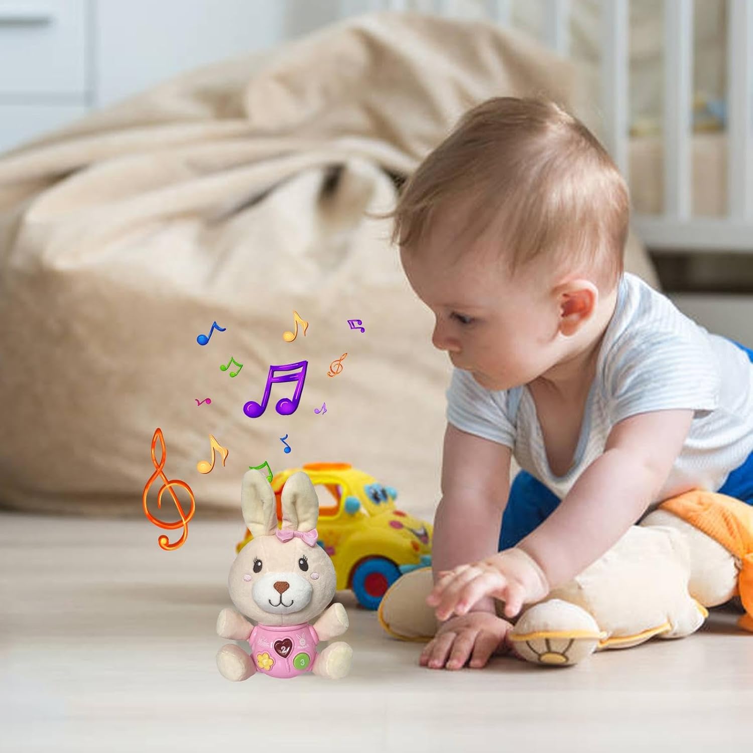 Peluche Musicale Lapin de Pâques