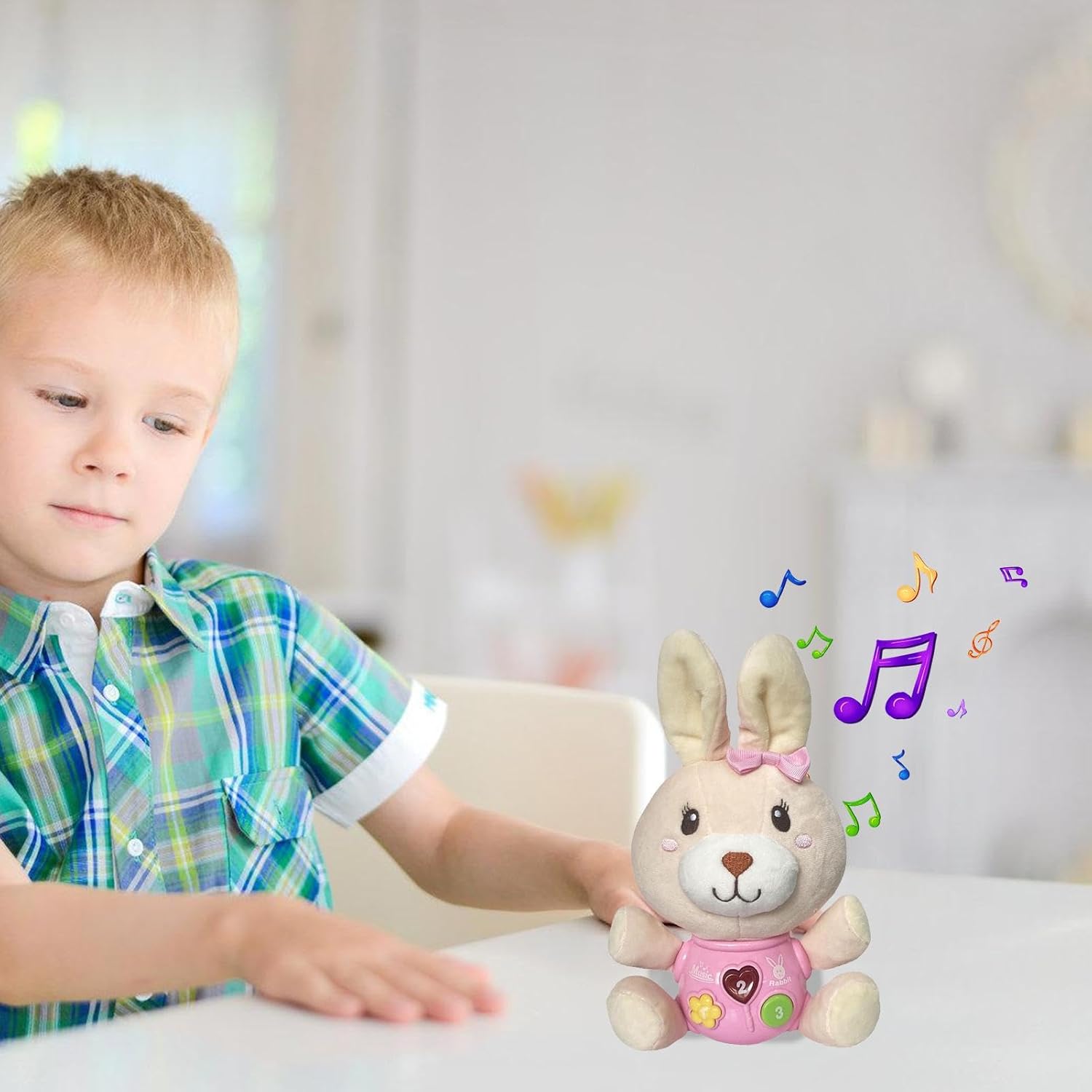 Peluche Musicale Lapin de Pâques