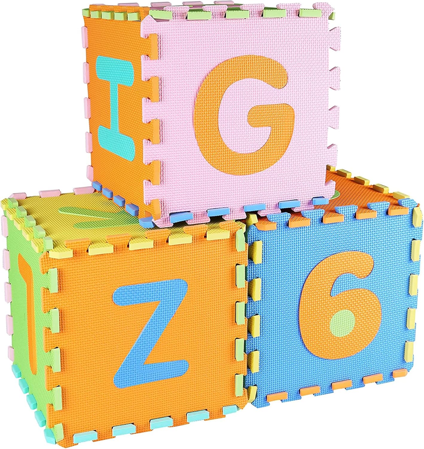 Tapis de Jeu Puzzle pour Enfant avec Carreaux emboîtables en Mousse
