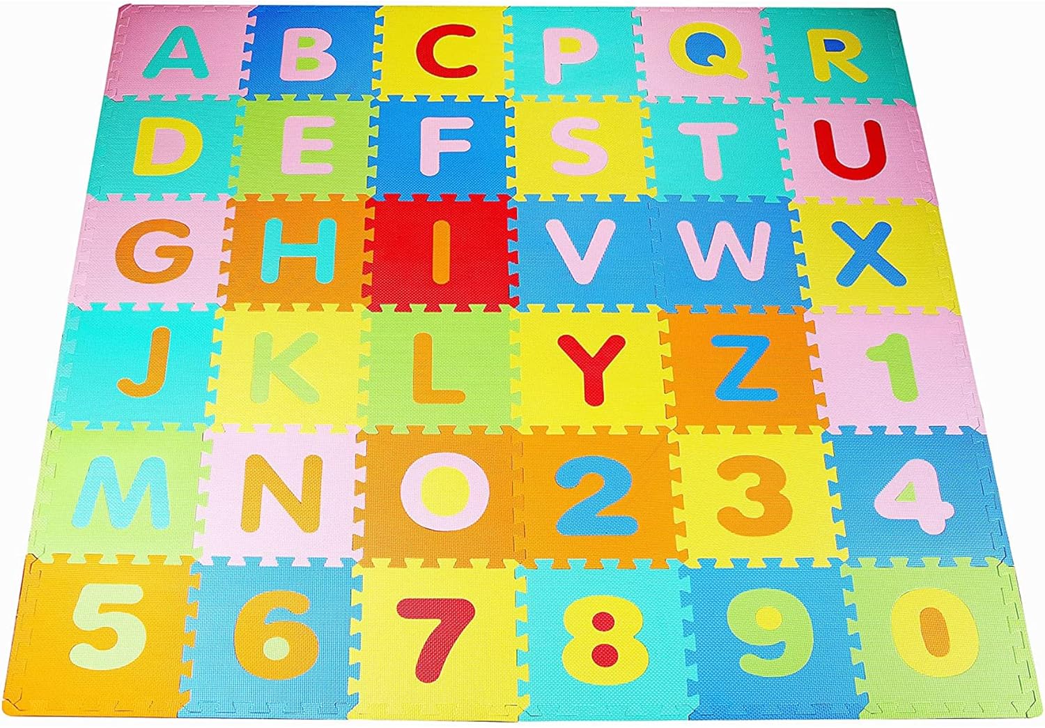 Tapis de Jeu Puzzle pour Enfant avec Carreaux emboîtables en Mousse
