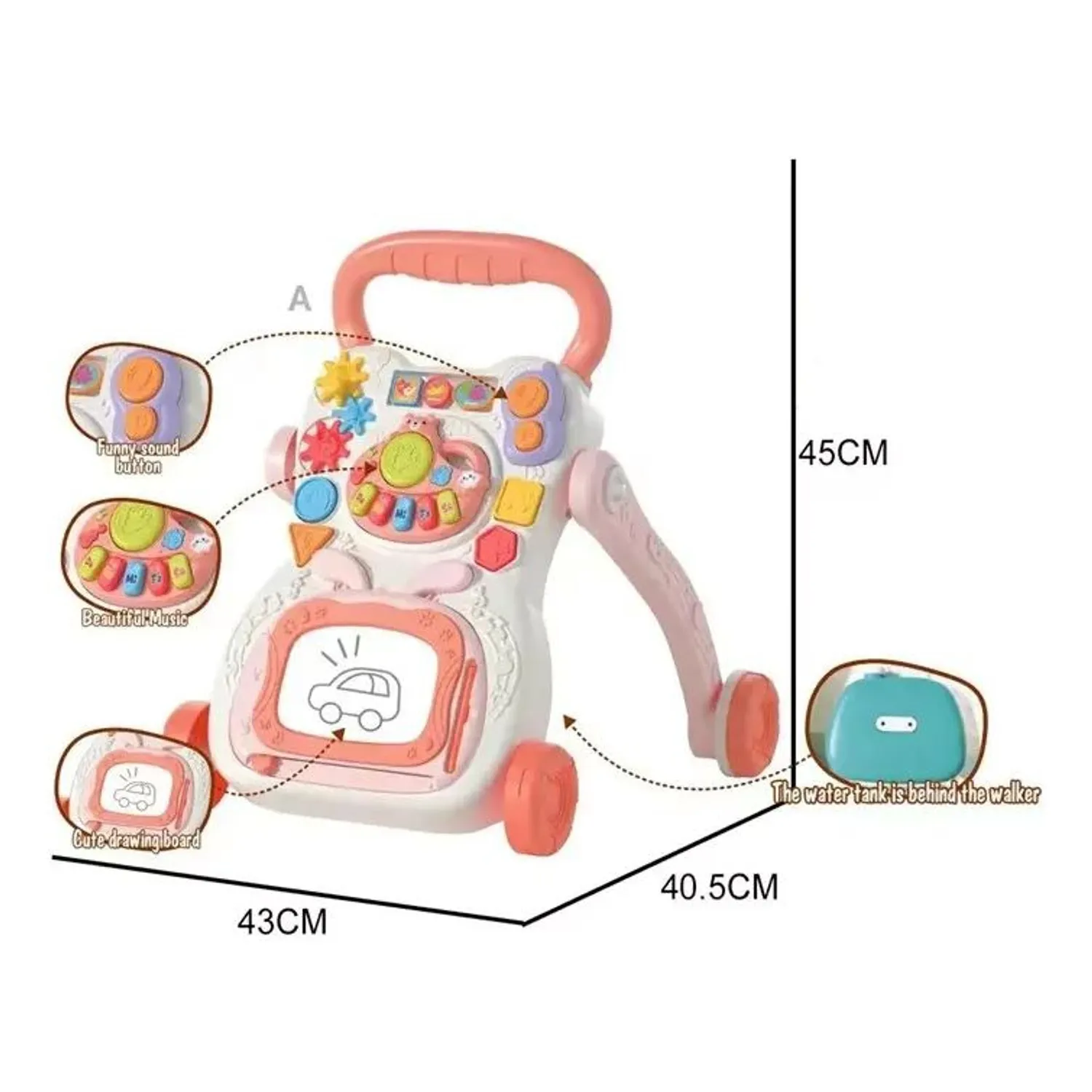 Marcheur Éducatif et Musical Multifonction pour Bébé