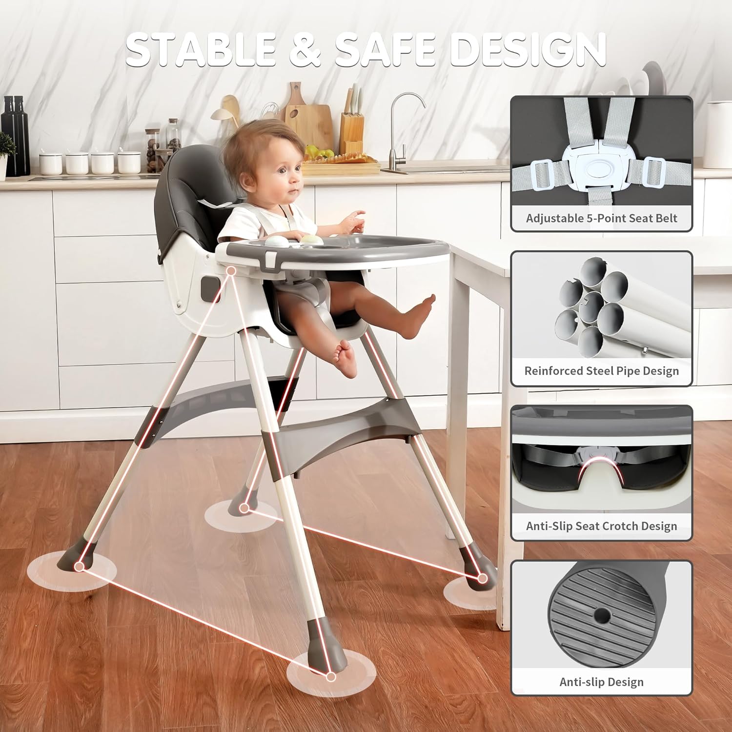 Chaise Haute Évolutive Premium - Sécurité &amp;amp; Confort