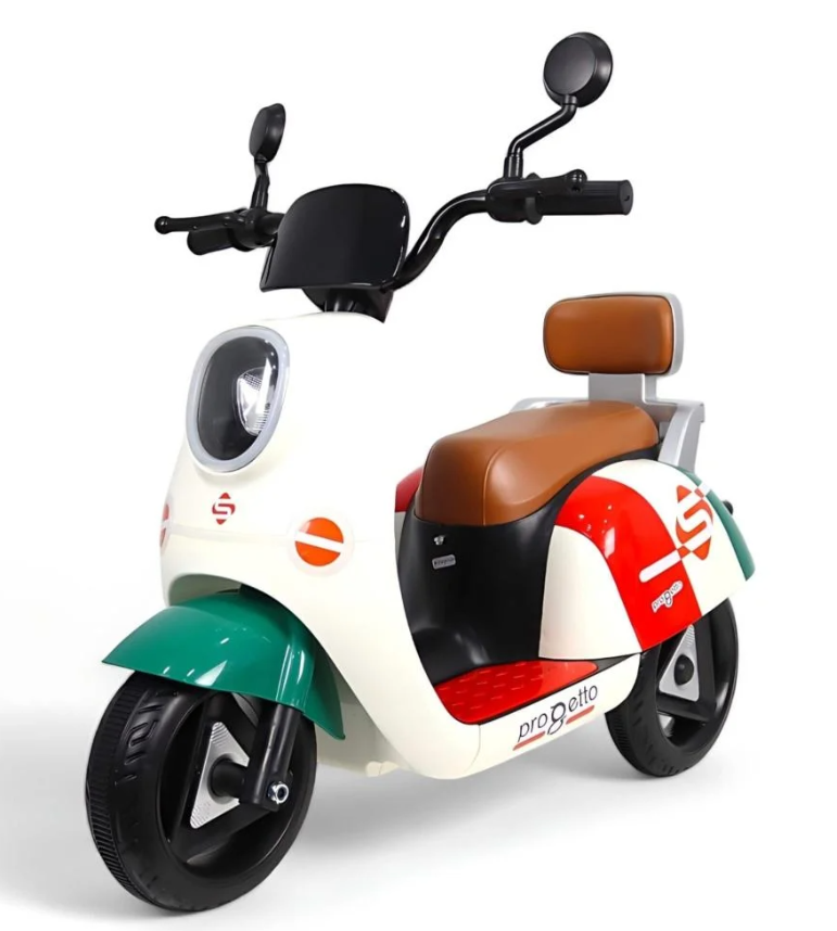 Moto Électrique Enfant "Progetto" - Style Vespa Rétro