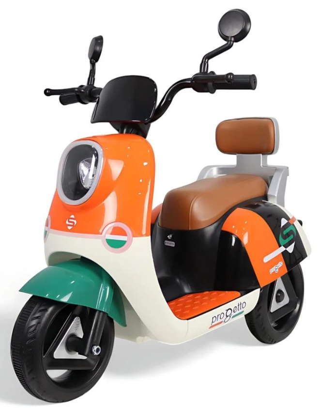 Moto Électrique Enfant "Progetto" - Style Vespa Rétro