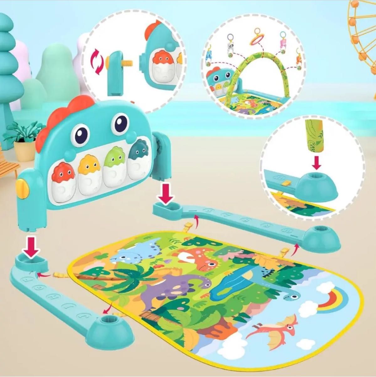 TAPIS D’EVEIL musical Piano Fitness Mat