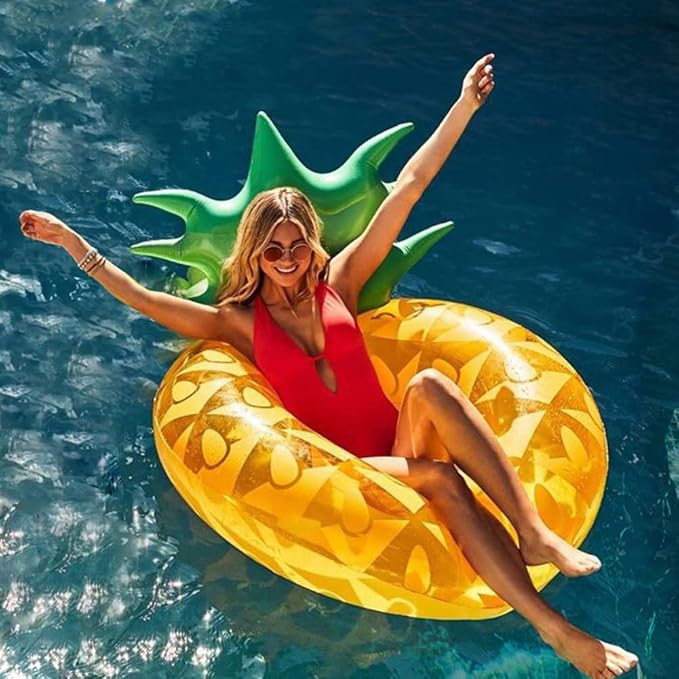 Giant Pineapple Backrest Swimming Ring INTEX