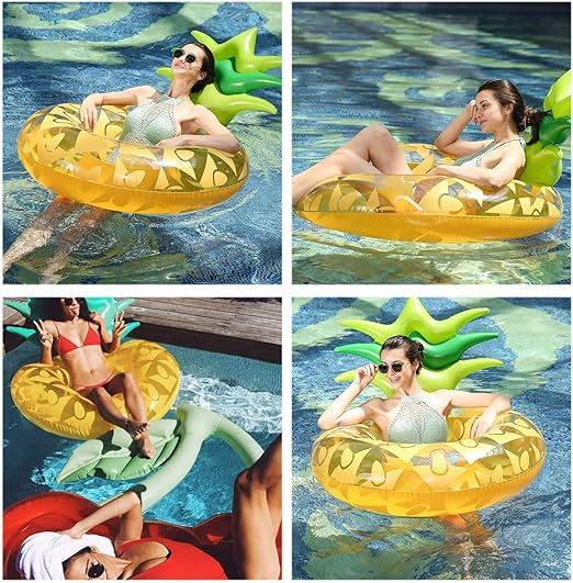 Giant Pineapple Backrest Swimming Ring INTEX