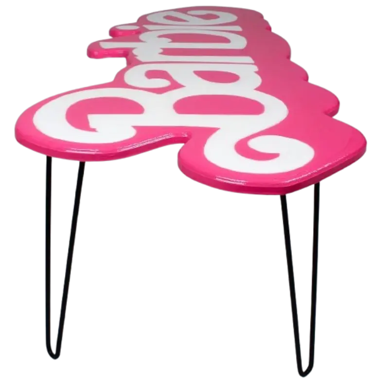 Table artisanale en résine époxy – Design BARBIE