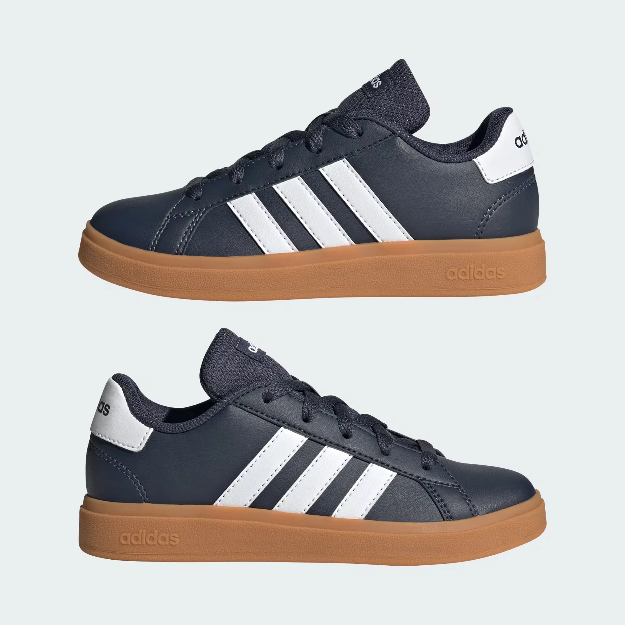 Grand Court Lifestyle Lace-Up Tennis Shoes "Shadow Navy"