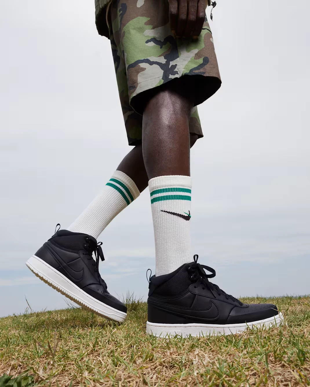 Nike Court Vision Mid Men's Winterized Shoes "Phantom/Black"
