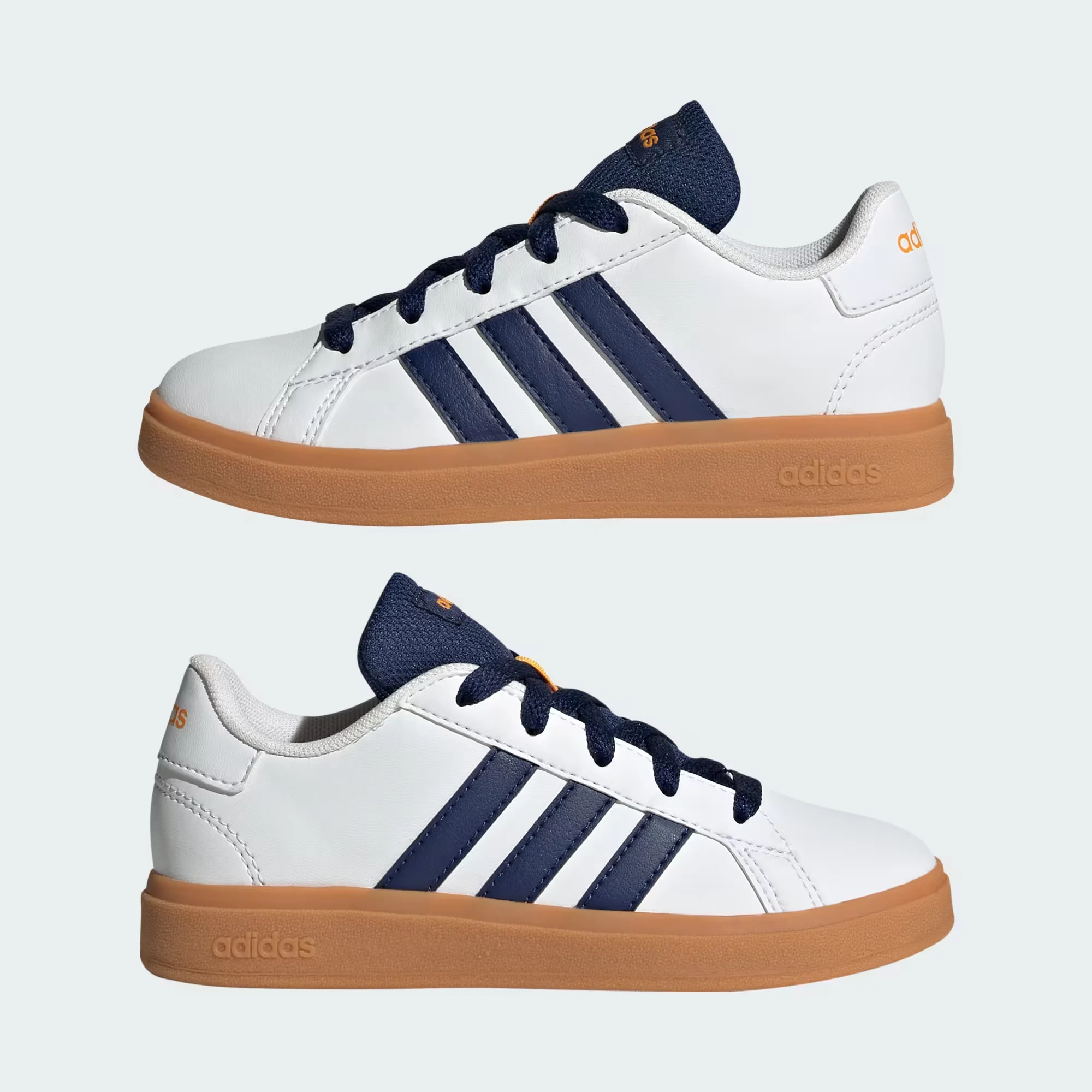 Grand Court Lifestyle Lace-Up Tennis Shoes "Cloud White"