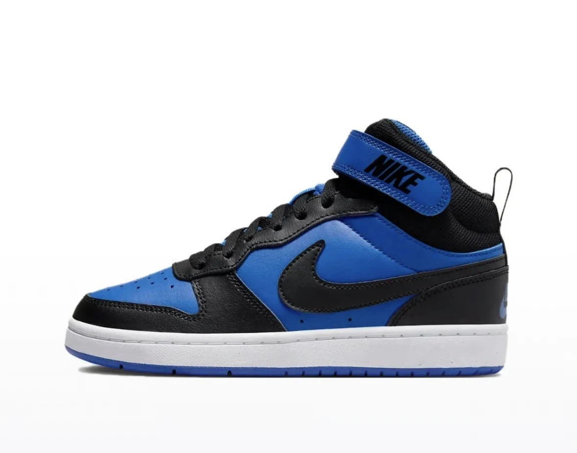Nike Court Borough Mid 2 GS Royal Black White Sneakers